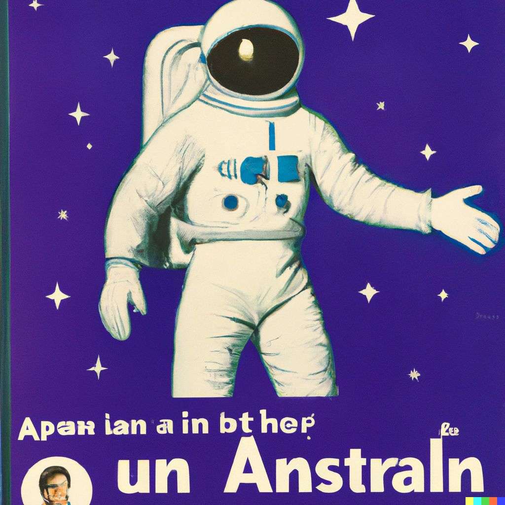 an astronaut, advertisement from the '60s